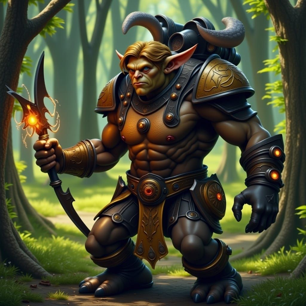 Halfling Goblin Rogue Ranger in Sci-Fi Forest