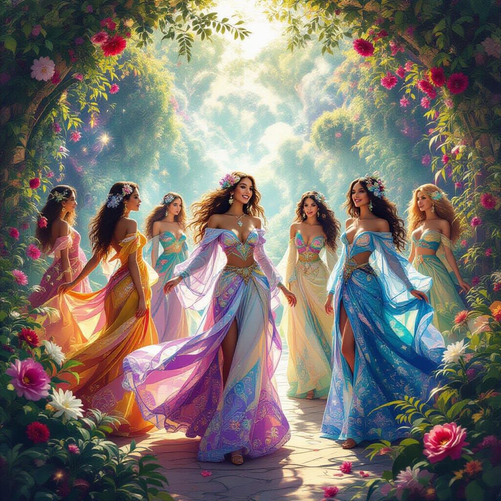 Love-Ruled Dimension: Joyful Holographic Illustration