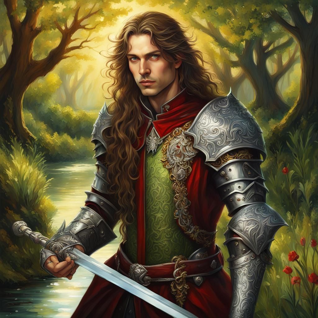 Fairycore Prince Charming in Gouache Style