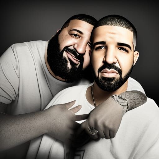 Two Men Embrace: A Hyperrealistic Portrait