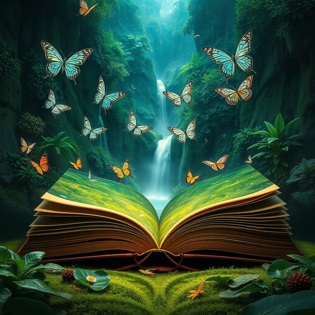 Cosmic Jungle Book: Vibrant, Mystical Realm