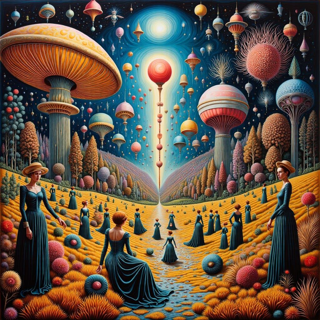 Surreal Hallucinogenic Fantasy in Oil, Mind Altering
