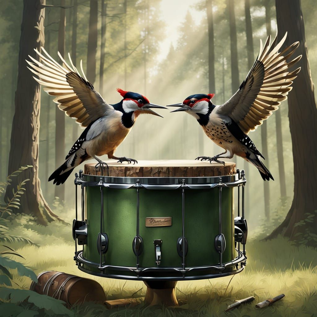 Woodpeckers in Harmony with Nature