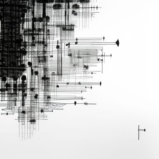 Abstract Graphic Score in Black and White