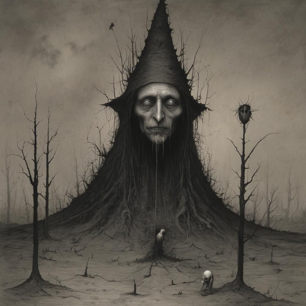 Grimdark Landscape Inspired by Surreal Masters