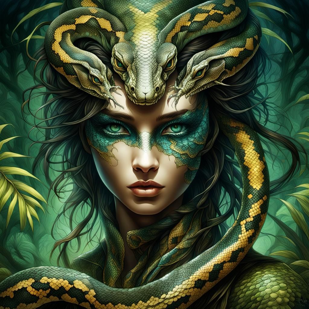 Une femme serpent