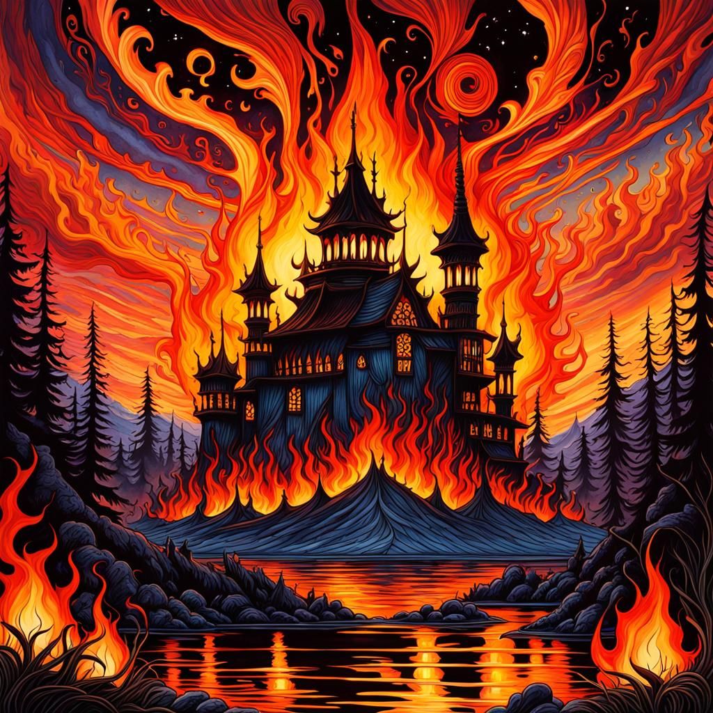 Glass Mason Jar in Gothic Tim Burton Style