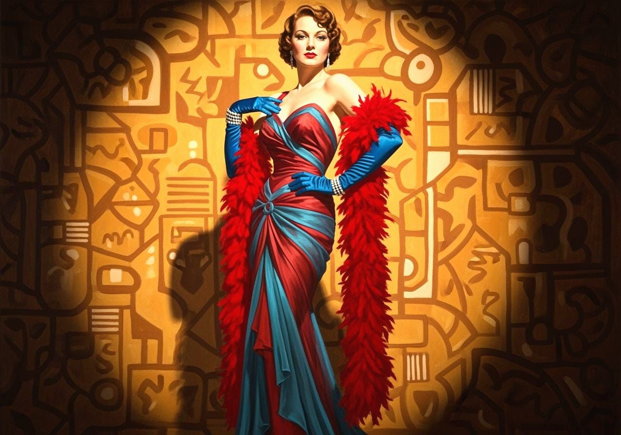 Glamorous Portrait in Old Hollywood Style