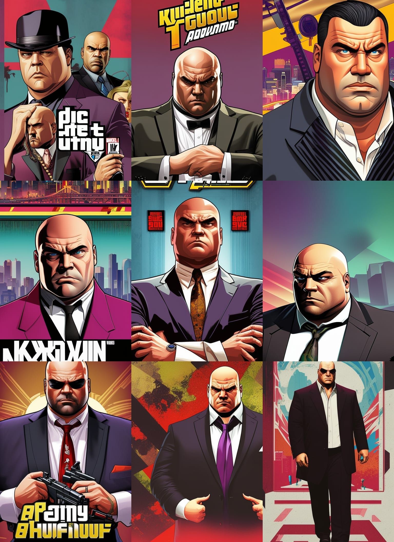 Kingpin Marvel Grand Theft Auto Pop Art