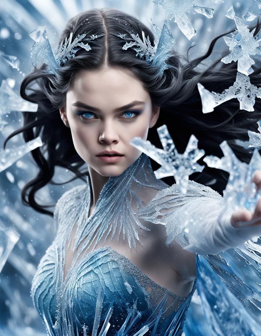 Killer Frost: Icy Fragmentation in a Digital Painting