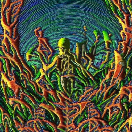 Psychedelic Sci-Fi Nervous System Rendered in Blender