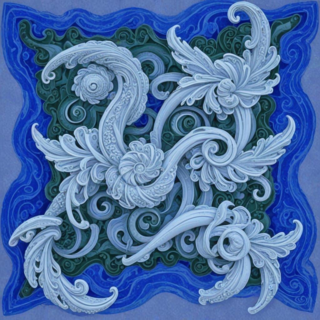 Abstract Swirling Patterns in Shades of Red