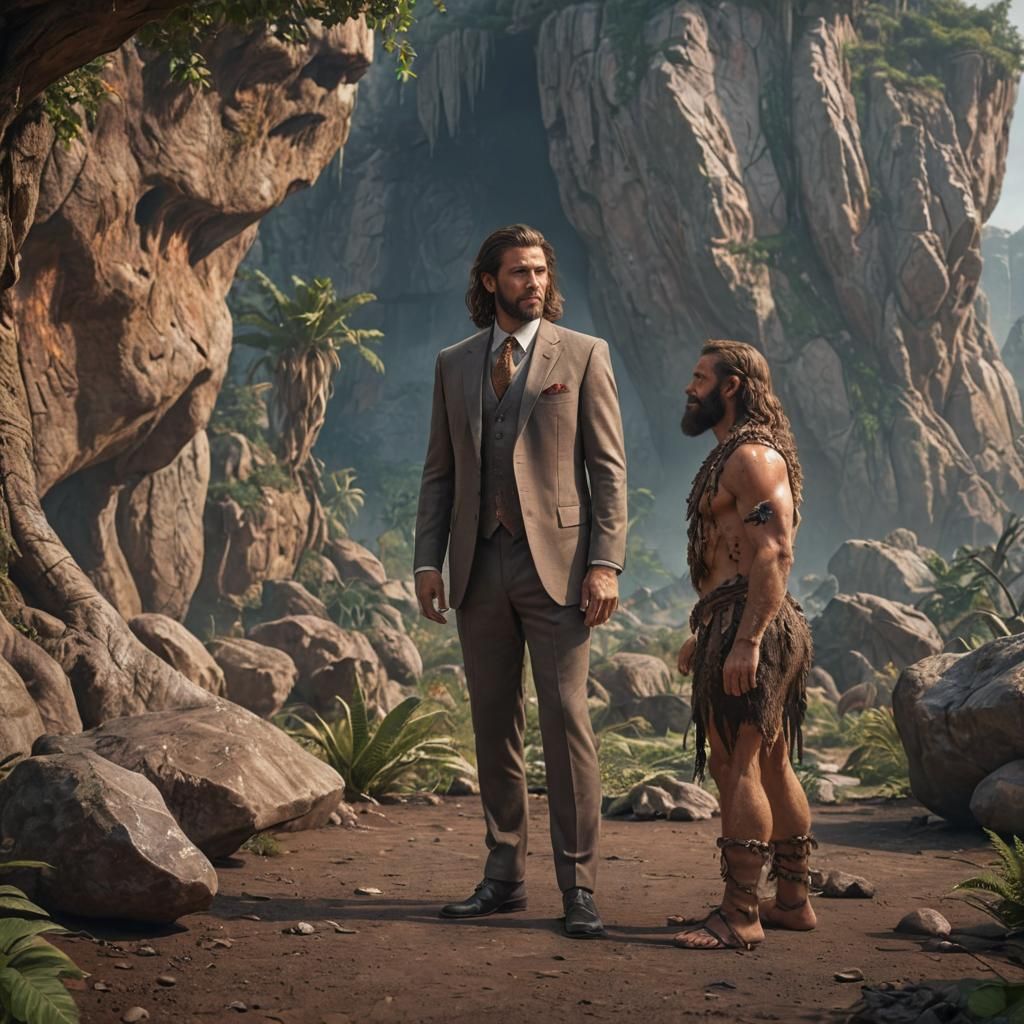 Modern Man Meets Caveman: Prehistoric Encounter