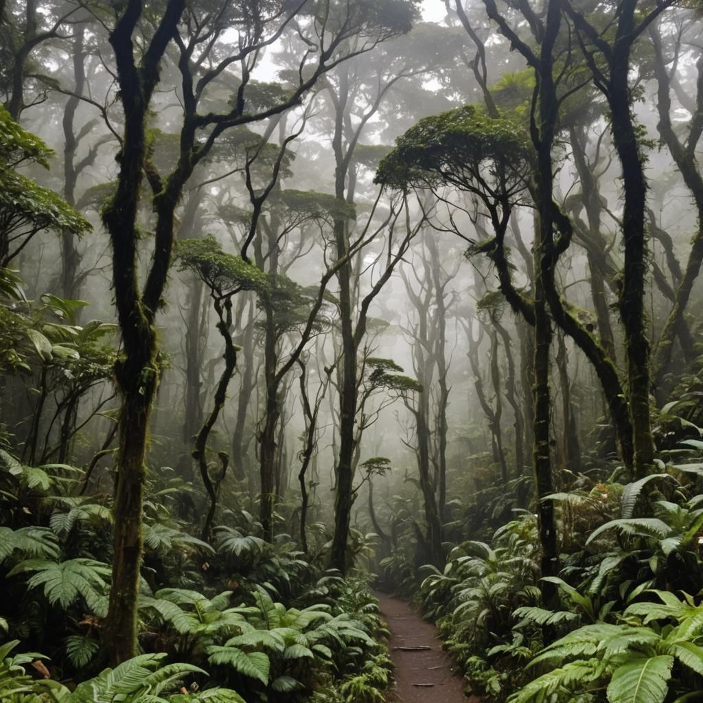 Misty View of Monteverde Cloud Forest Reserve