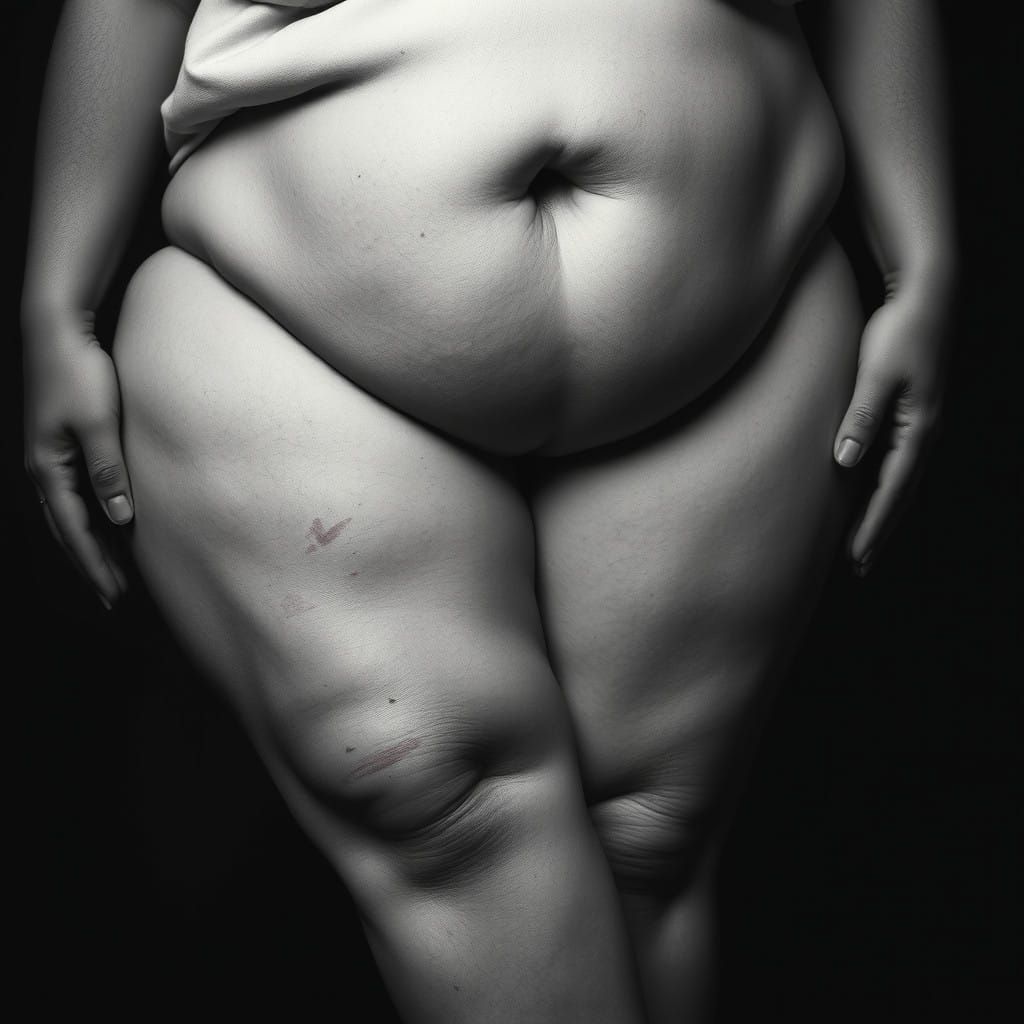 Surreal Portrait in Monochromatic Detail