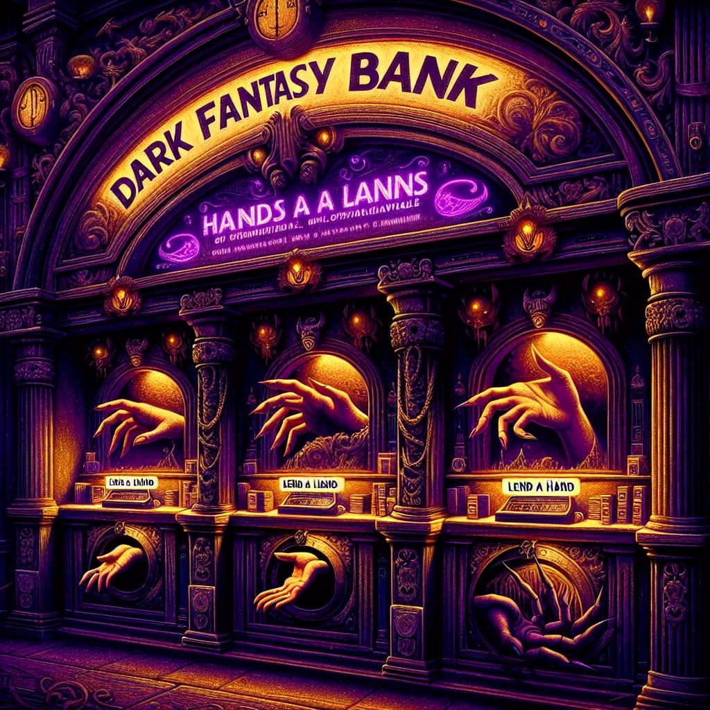 Dark Fantasy Bank Offers Hand Loans
