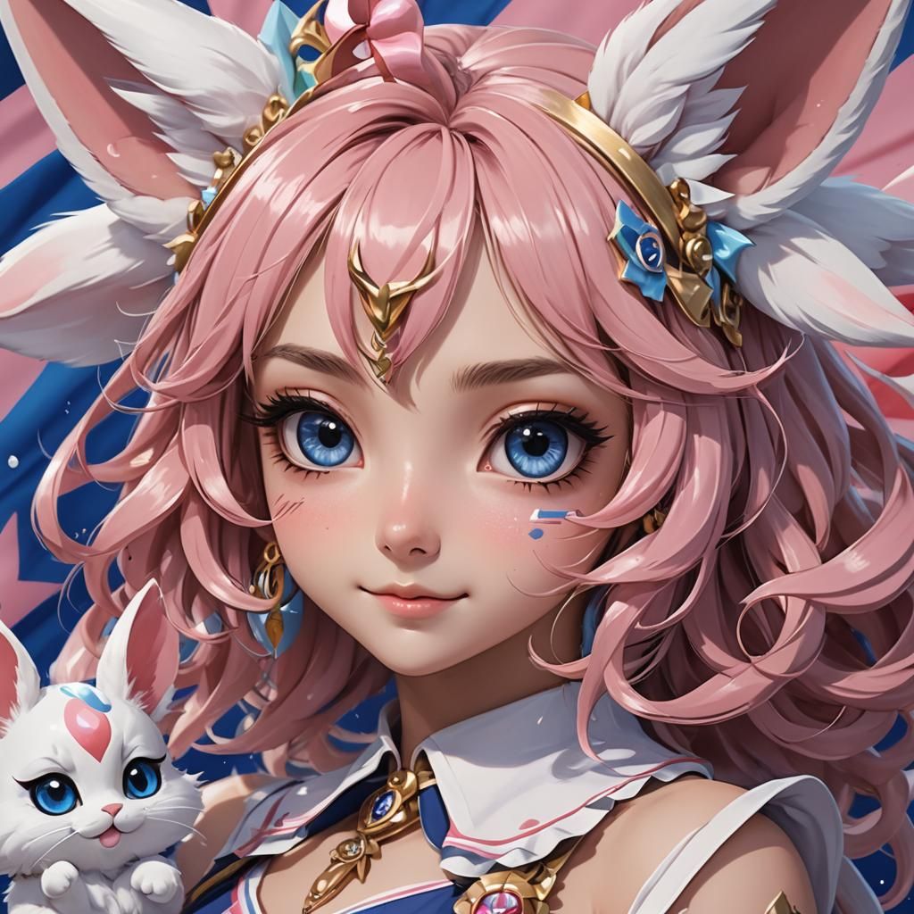 Transgender Pride Bishoujo with Sylveon Features