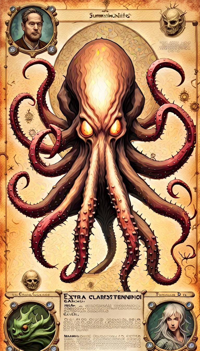 Arcane Charts Summoning Extra-Dimensional Entities in Cubist...