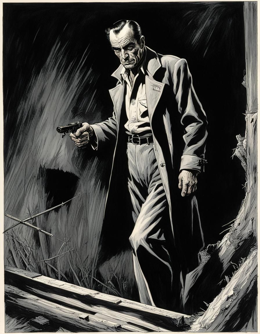 Classic Comic Style Portrait of Sam Spade
