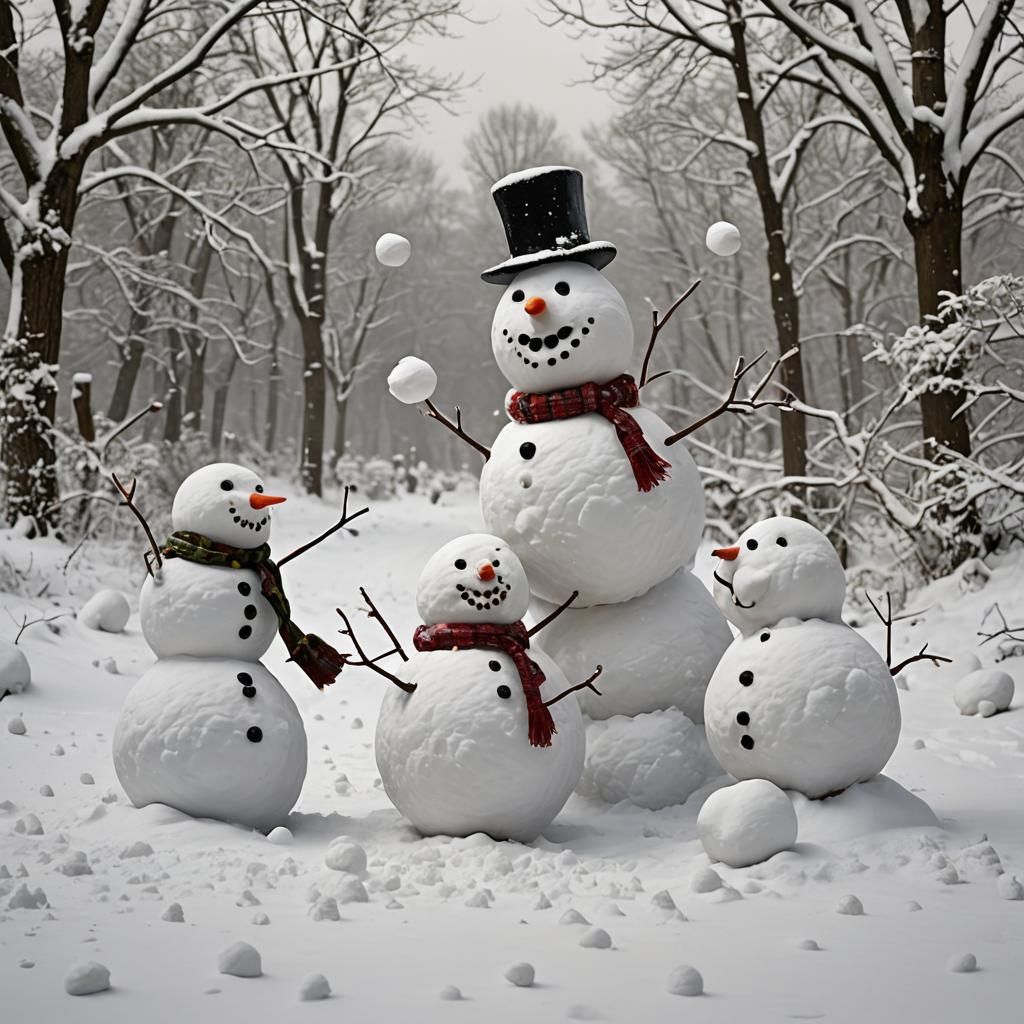 Snowmen's Epic Snowball Fight