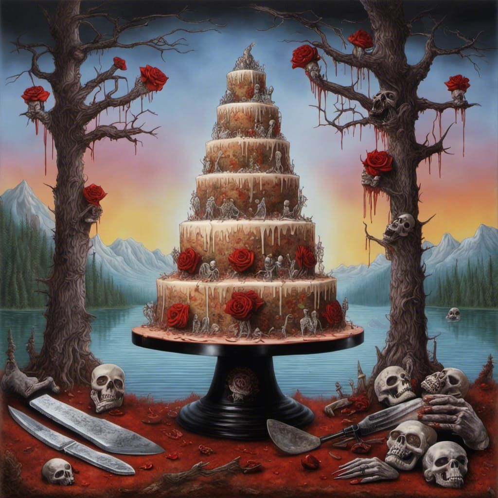 The Camp Chrystal lake Wedding cake