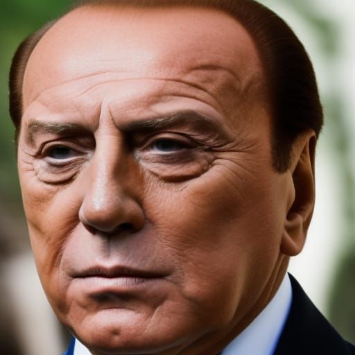 Silvio Berlusconi Portrait in Despair
