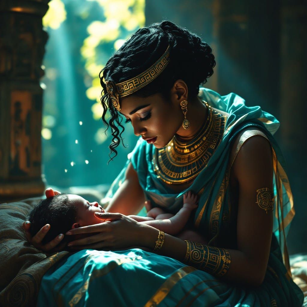 Ancient Egyptian Goddess Meskhenet Breathes Life into Newbor...