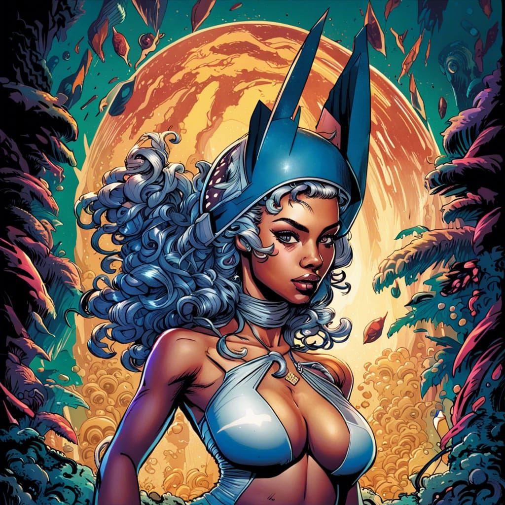 Doja Cat in Comic Book Art Style