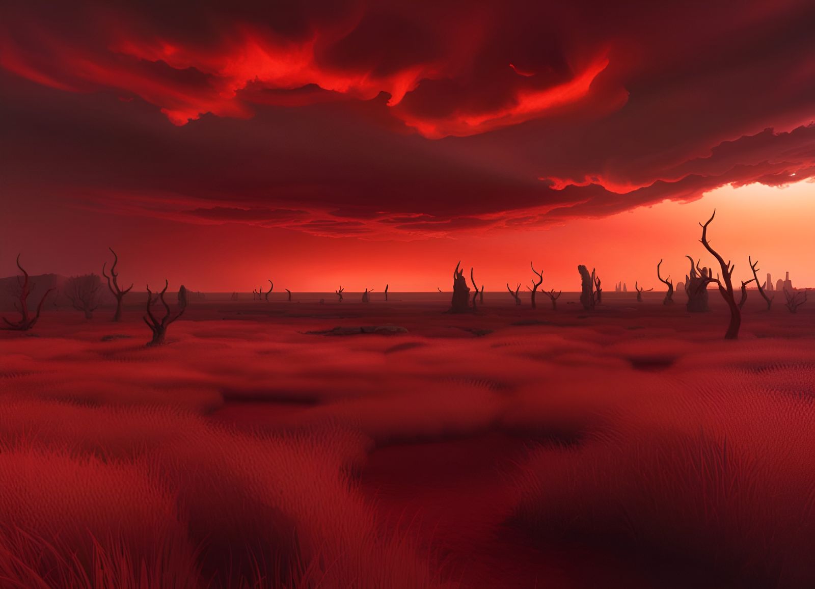 Scorched Earth: Camaïeu Red Umber Painting