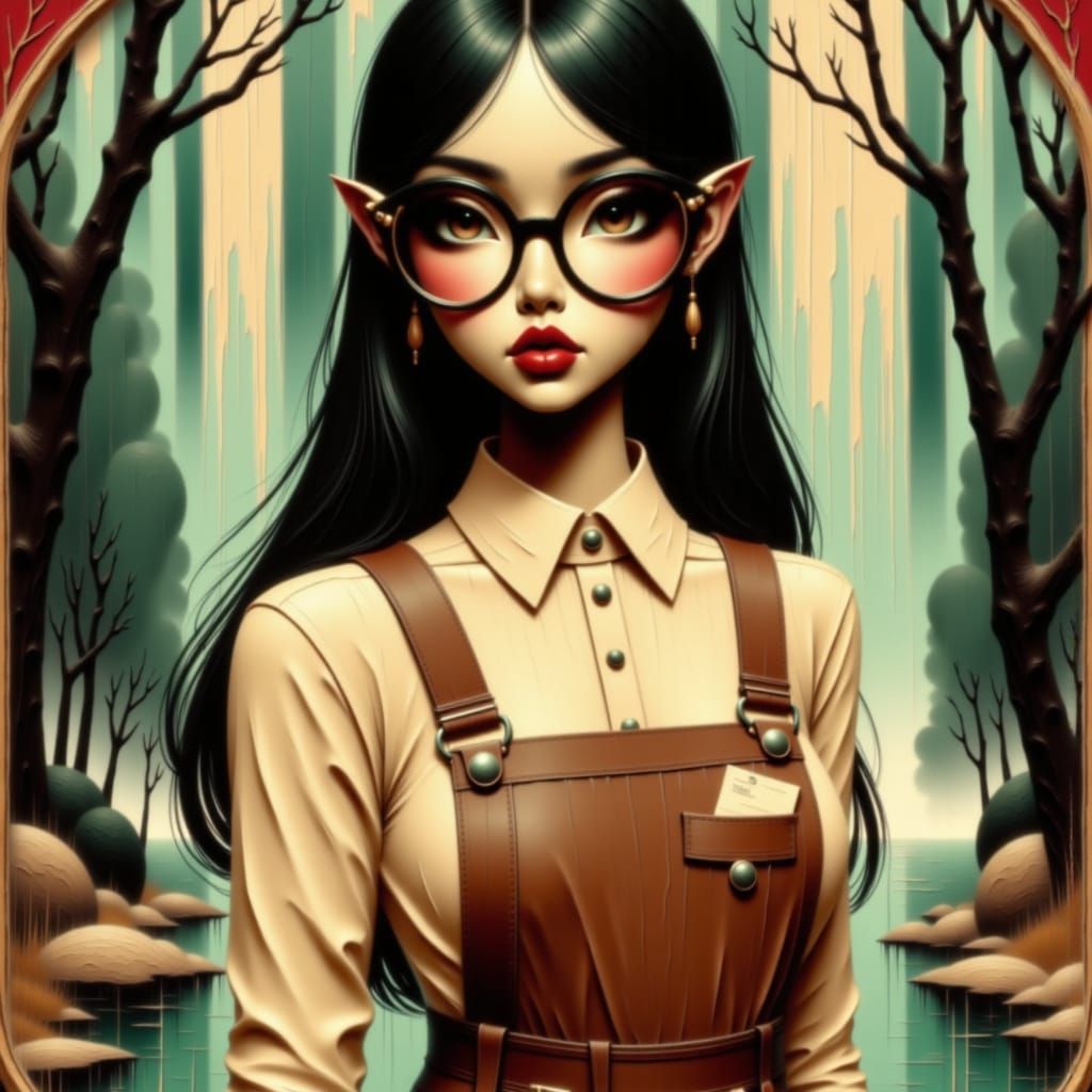 Academic Muse in Nerd Couture Style