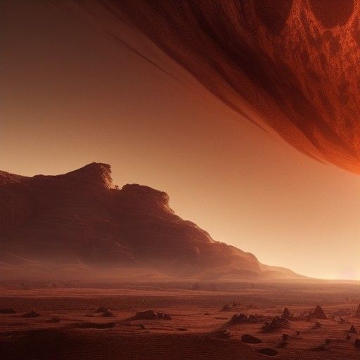 Stunning Desert Planet in Bright Sunshine