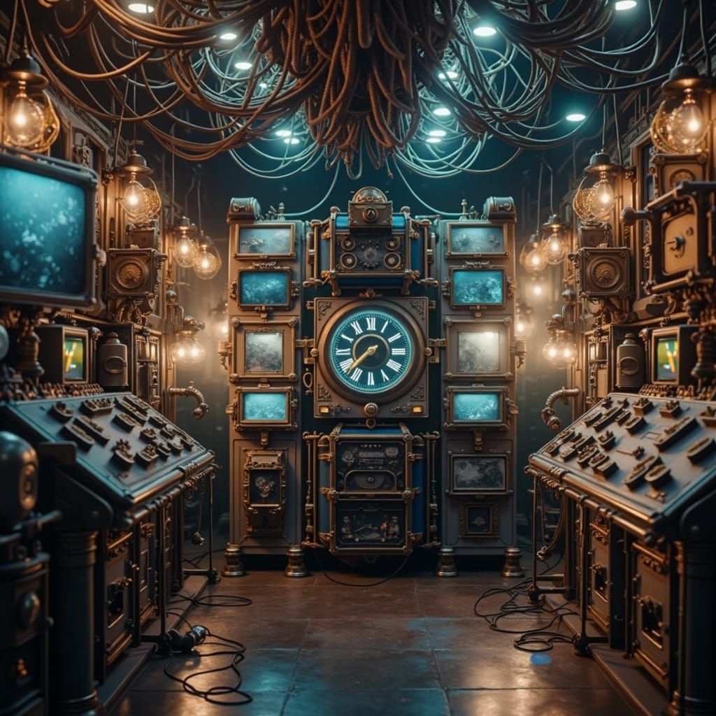 Detailed Time Machine Digital Matte Painting