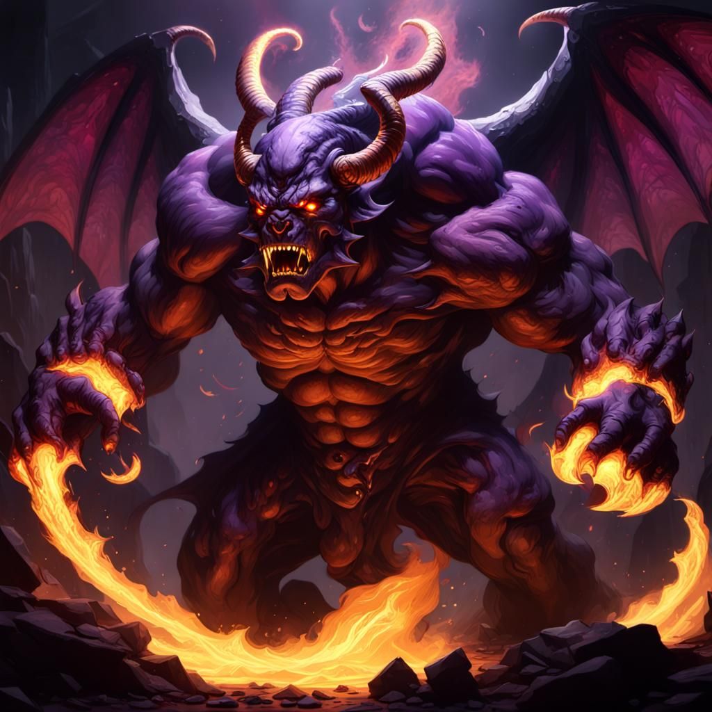Balrog in Hellfire: Dark Fantasy Concept Art