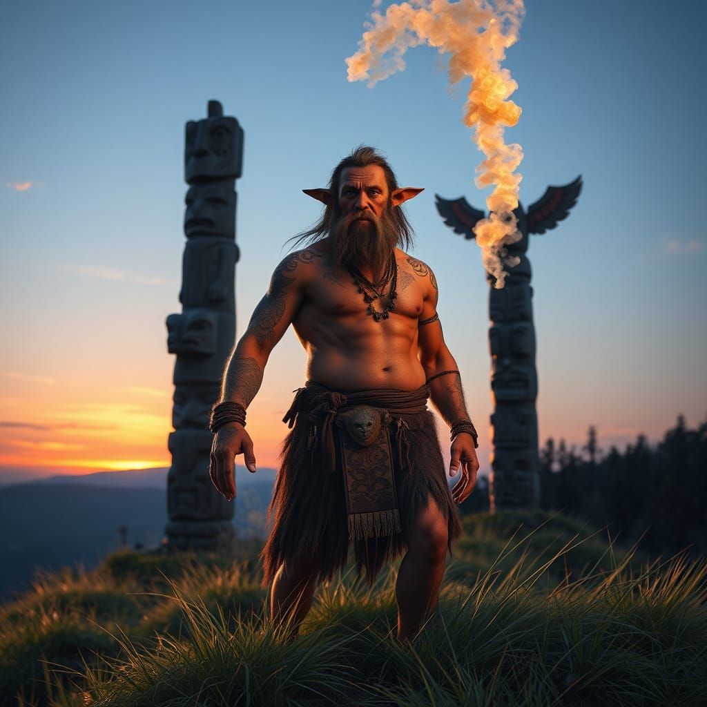 Tauren Elder in Grassy Knoll at Sunset