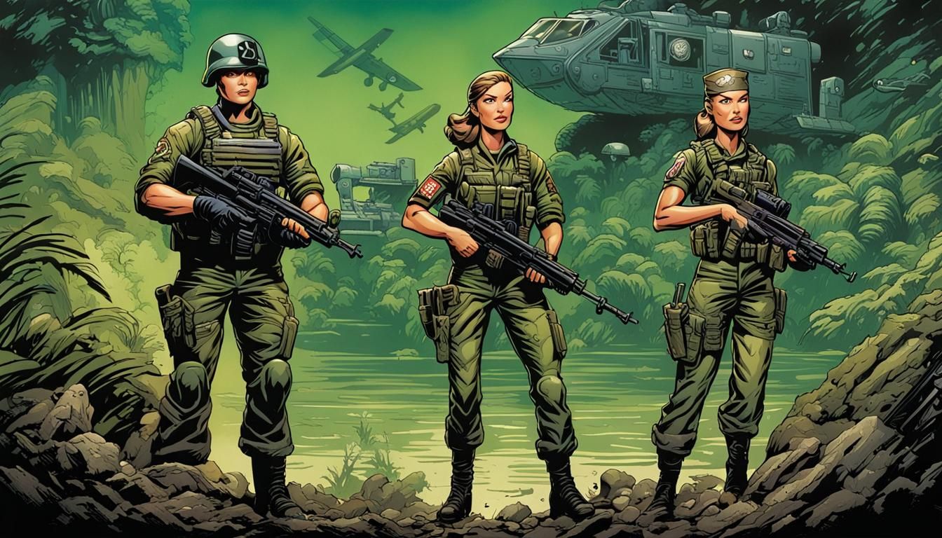 GI Jane and GI Joe: Comic Book Art