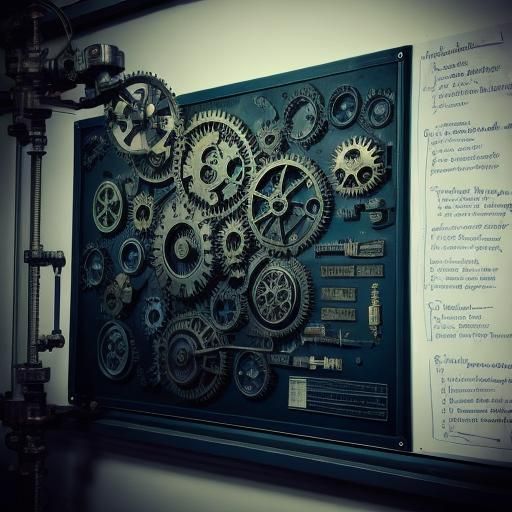 Steampunk Engine in Sci-Fi Experiment, Advanced Photography