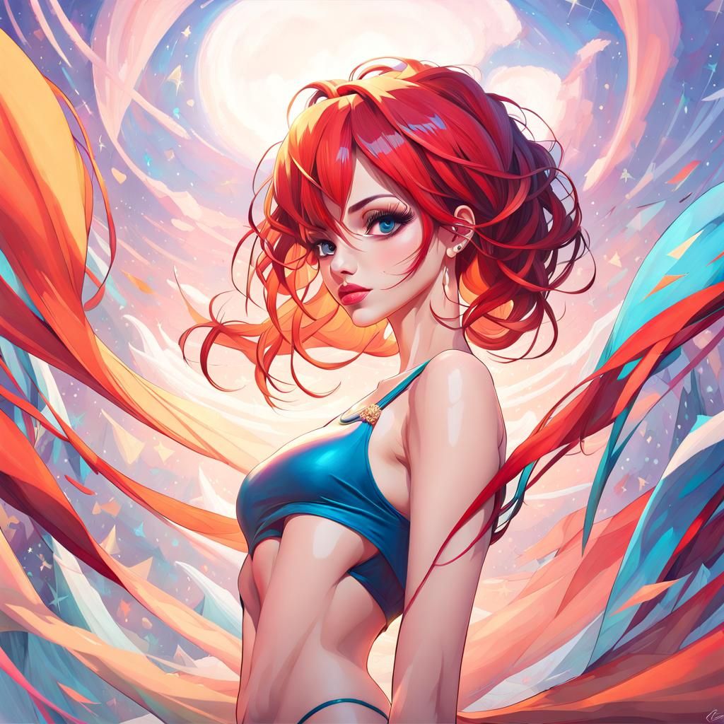 Anime Girl in Love with Holy Glow