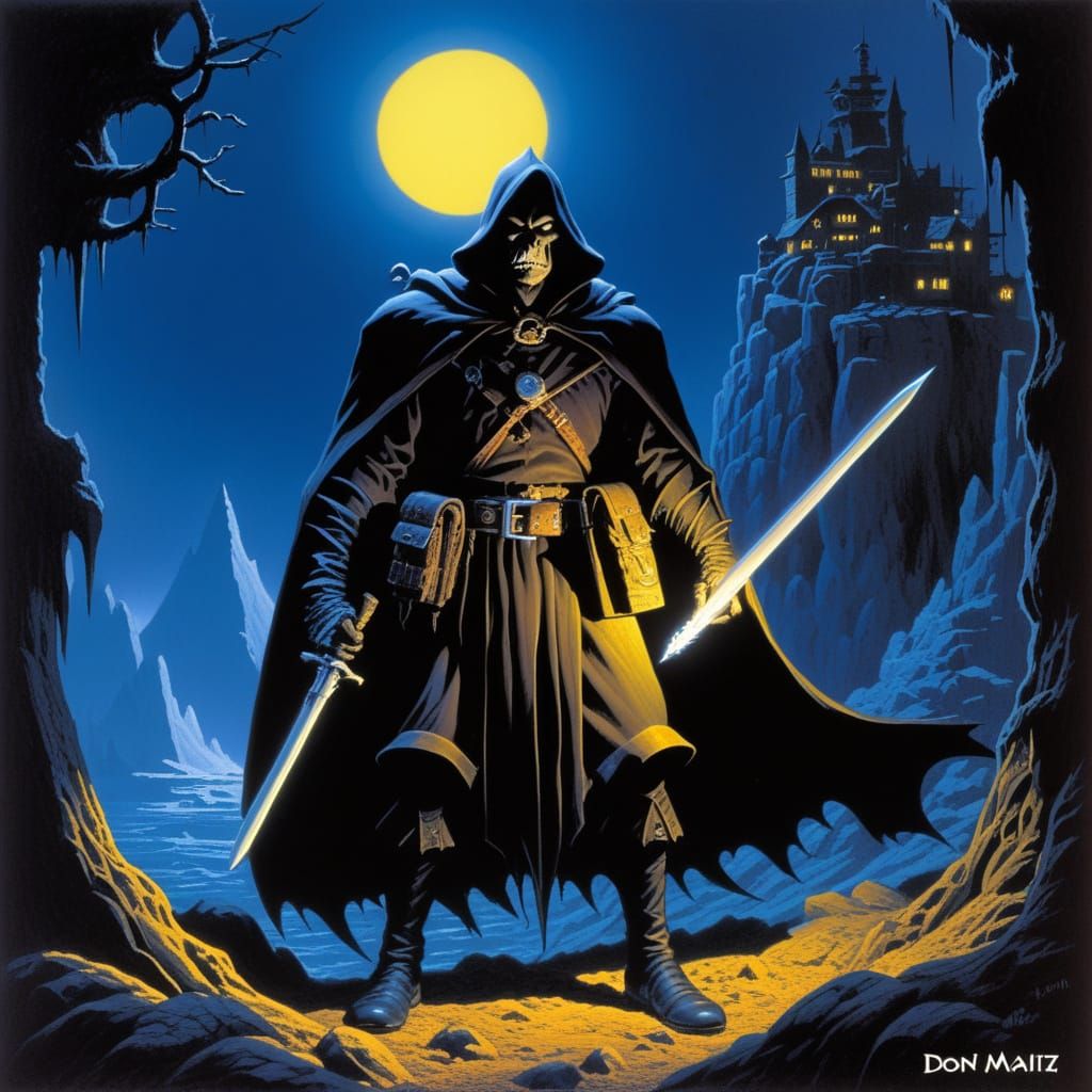 Dark Fantasy Warrior in Grimdark Style