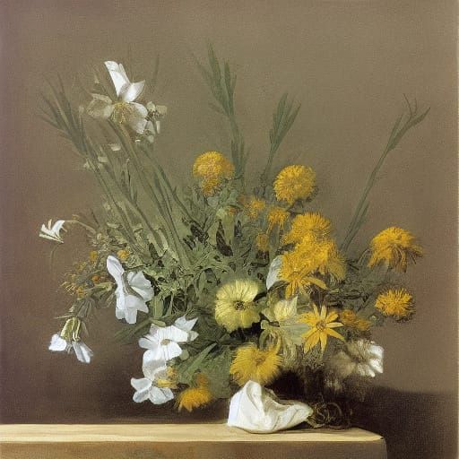 Camomiles in Vampire's Tomb: Goya and Caravaggio Style