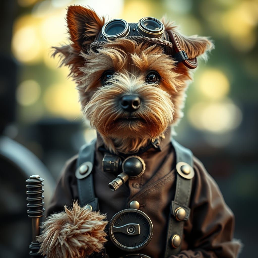 Steampunk Gentleman in Victorian Attire