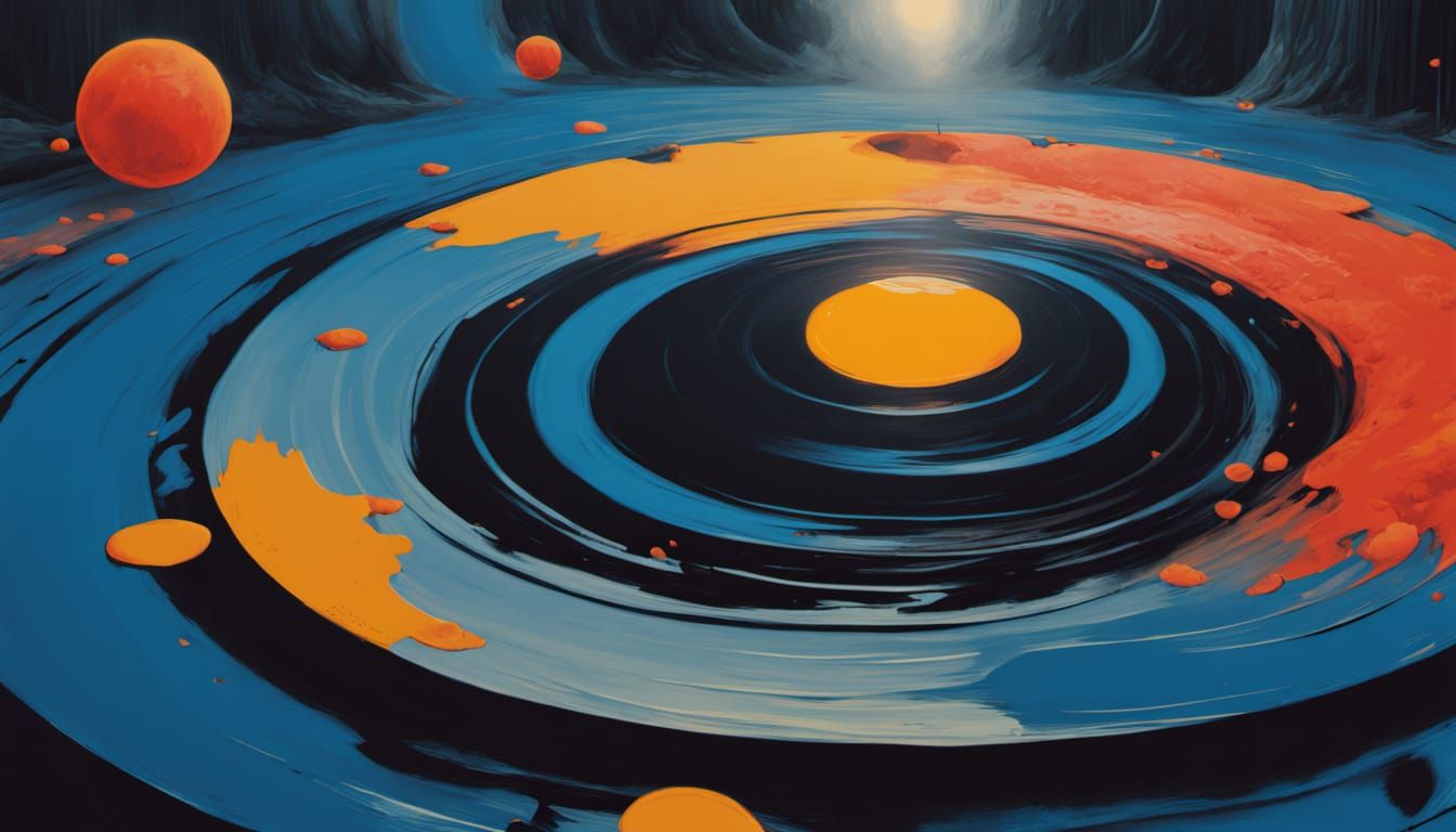 Eerie Glowing Creatures in Beksiński-Inspired Dreamscape