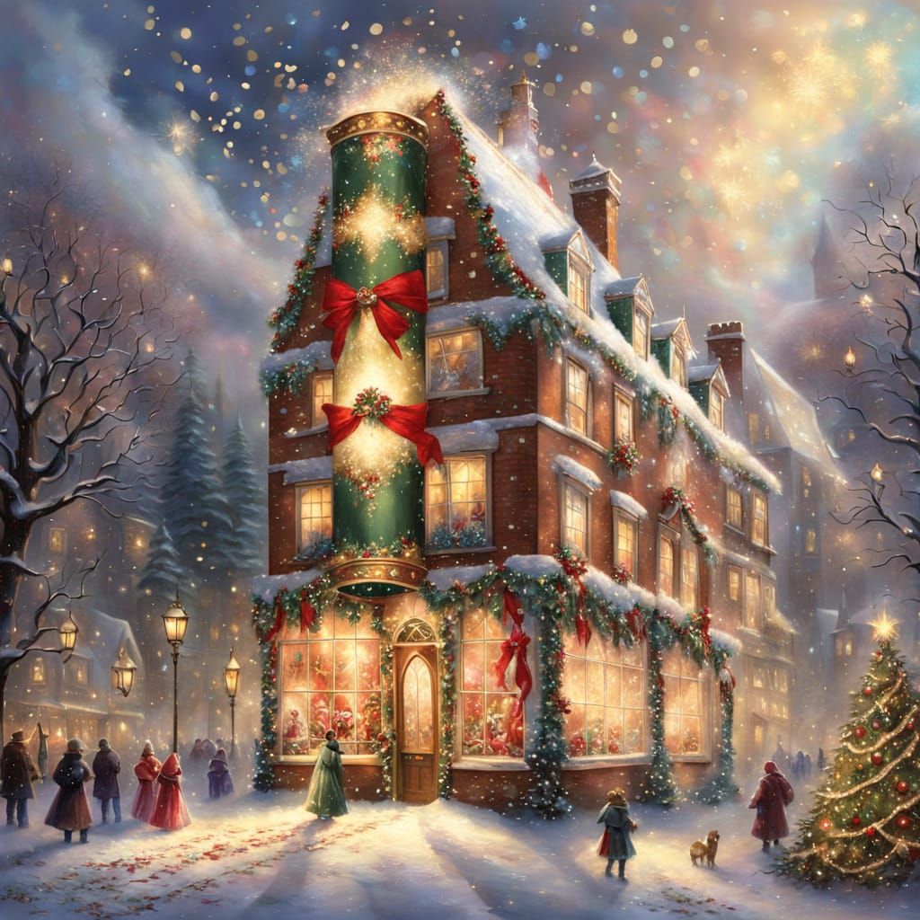 Giant Christmas Cracker in Red and Gold