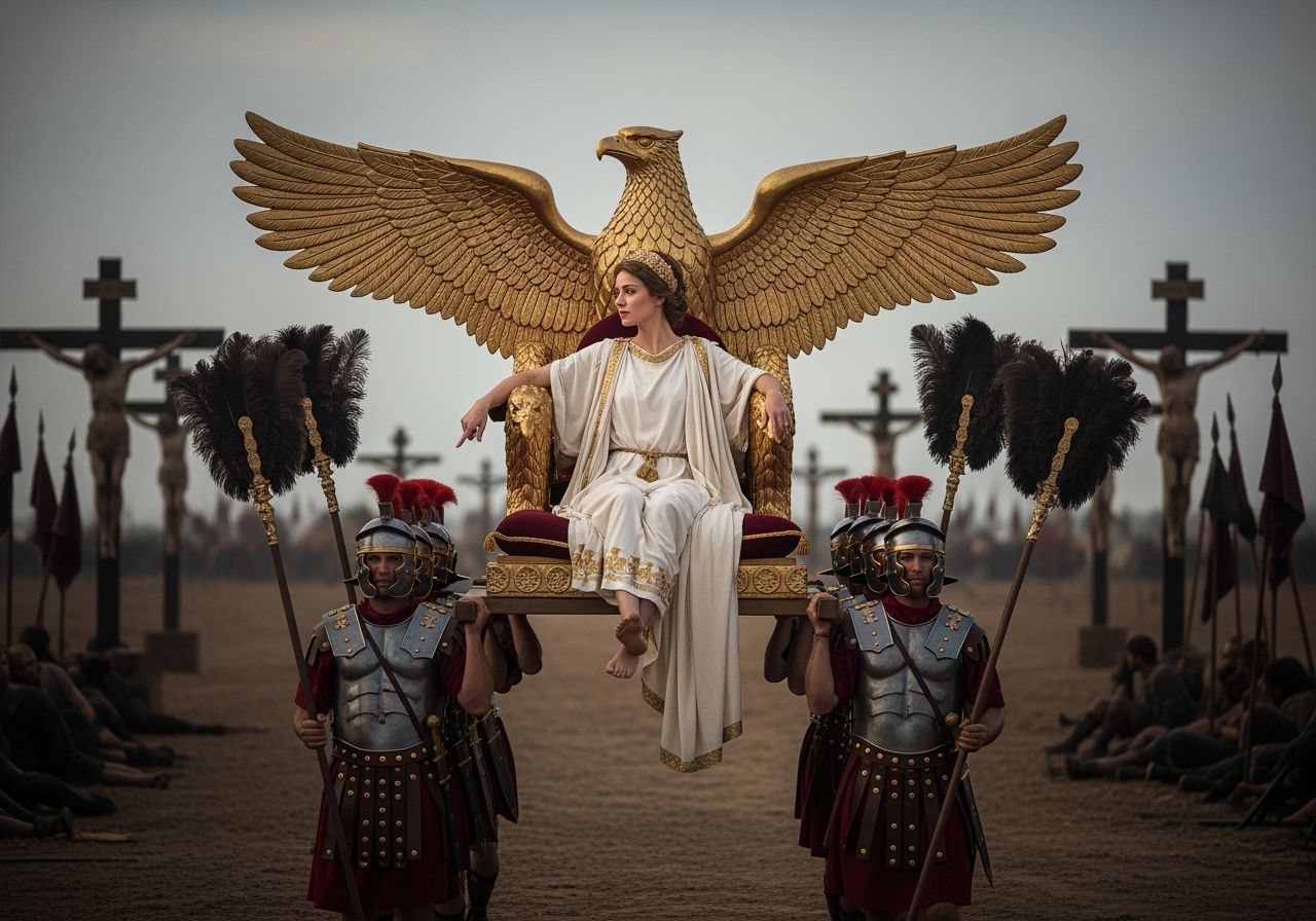 Roman Empress on Eagle Throne, Professional Photography