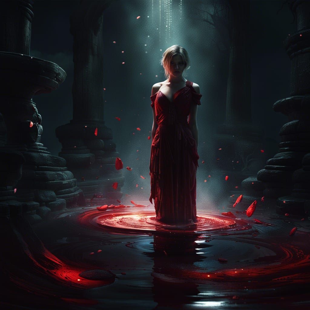Fountain of Blood: Dark Fantasy Concept Art