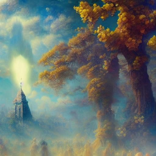 Unicorn in Dark Fantasy Forest, Hyperdetailed Art