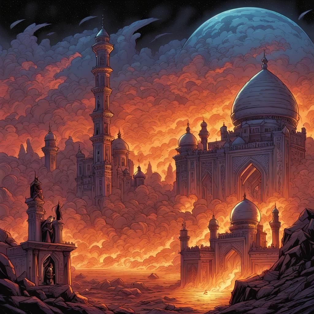 Arabian Nights Kingdom in Comic Book Art