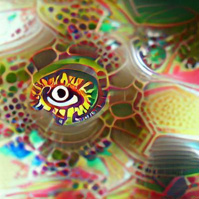 Psychedelic Eye Mandala Abstract