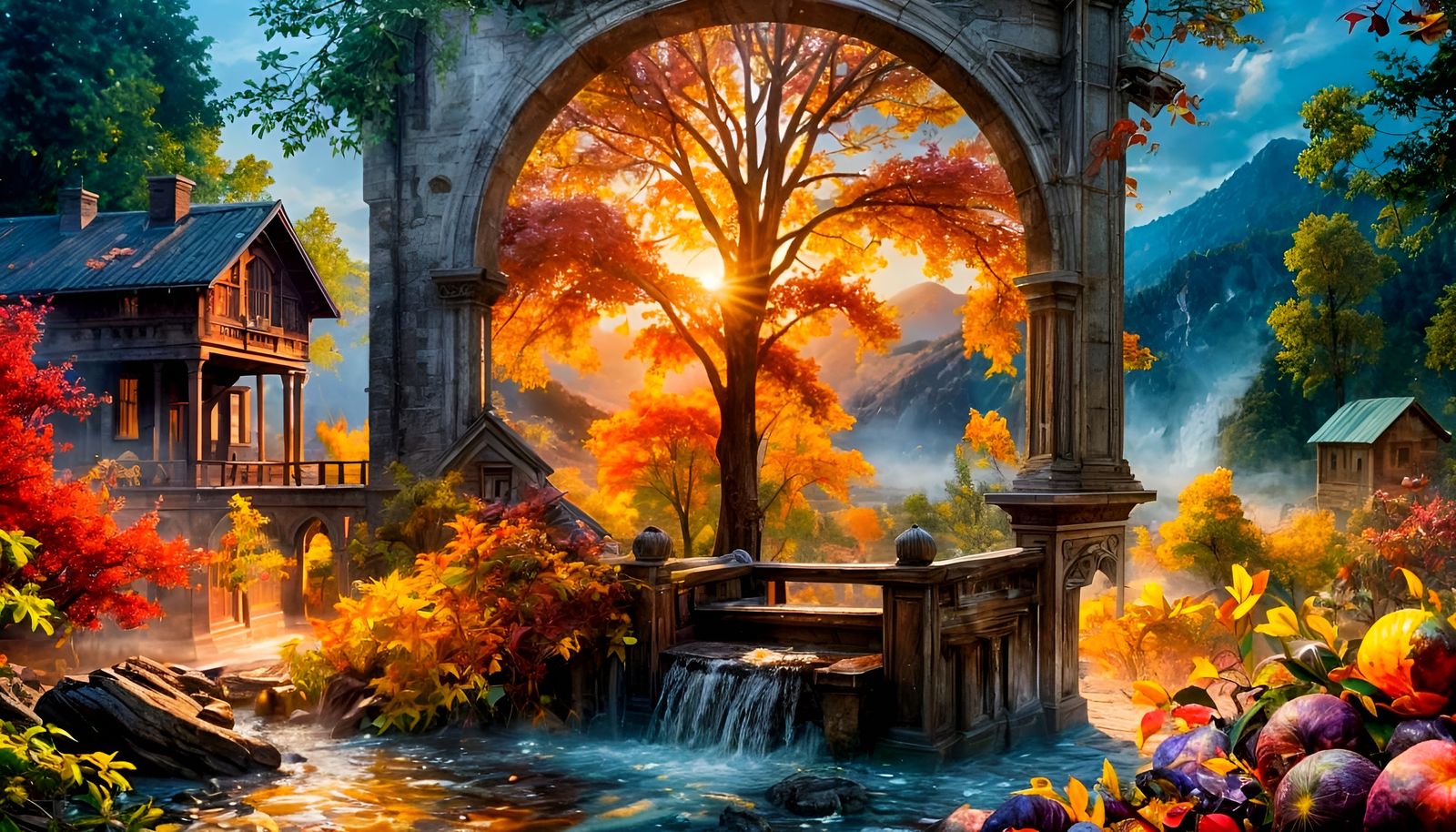 Dramatic Impasto Painting with Volumetric Lighting