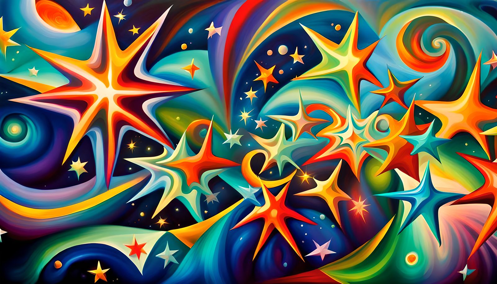 Iridescent Stars Connected in Electromagnetic Plasma: Impast...