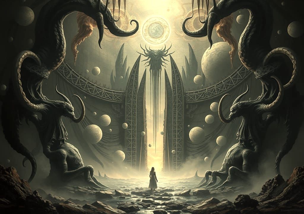 Yog-Sothoth: Gate to Ancient Horrors, as Oil Painting